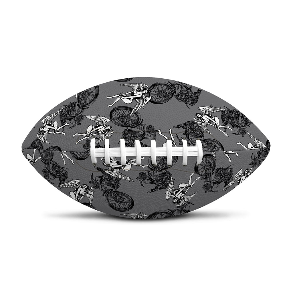 Motorcycle And Angel Pattern Print Rugby Ball