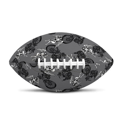 Motorcycle And Angel Pattern Print Rugby Ball