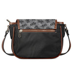 Motorcycle And Angel Pattern Print Saddle Bag