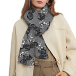 Motorcycle And Angel Pattern Print Scarf