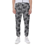 Motorcycle And Angel Pattern Print Scuba Joggers