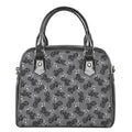 Motorcycle And Angel Pattern Print Shoulder Handbag