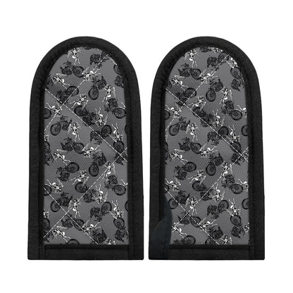 Motorcycle And Angel Pattern Print Skillet Handle Cover