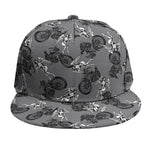 Motorcycle And Angel Pattern Print Snapback Cap