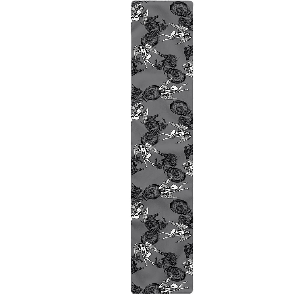 Motorcycle And Angel Pattern Print Table Runner