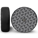 Motorcycle And Angel Pattern Print Tire Cover With Camera Hole