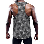 Motorcycle And Angel Pattern Print Training Tank Top