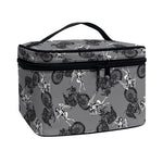 Motorcycle And Angel Pattern Print Travel Makeup Bag