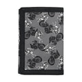 Motorcycle And Angel Pattern Print Trifold Wallet