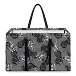 Motorcycle And Angel Pattern Print Utility Tote Bag