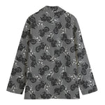 Motorcycle And Angel Pattern Print Women's Blazer