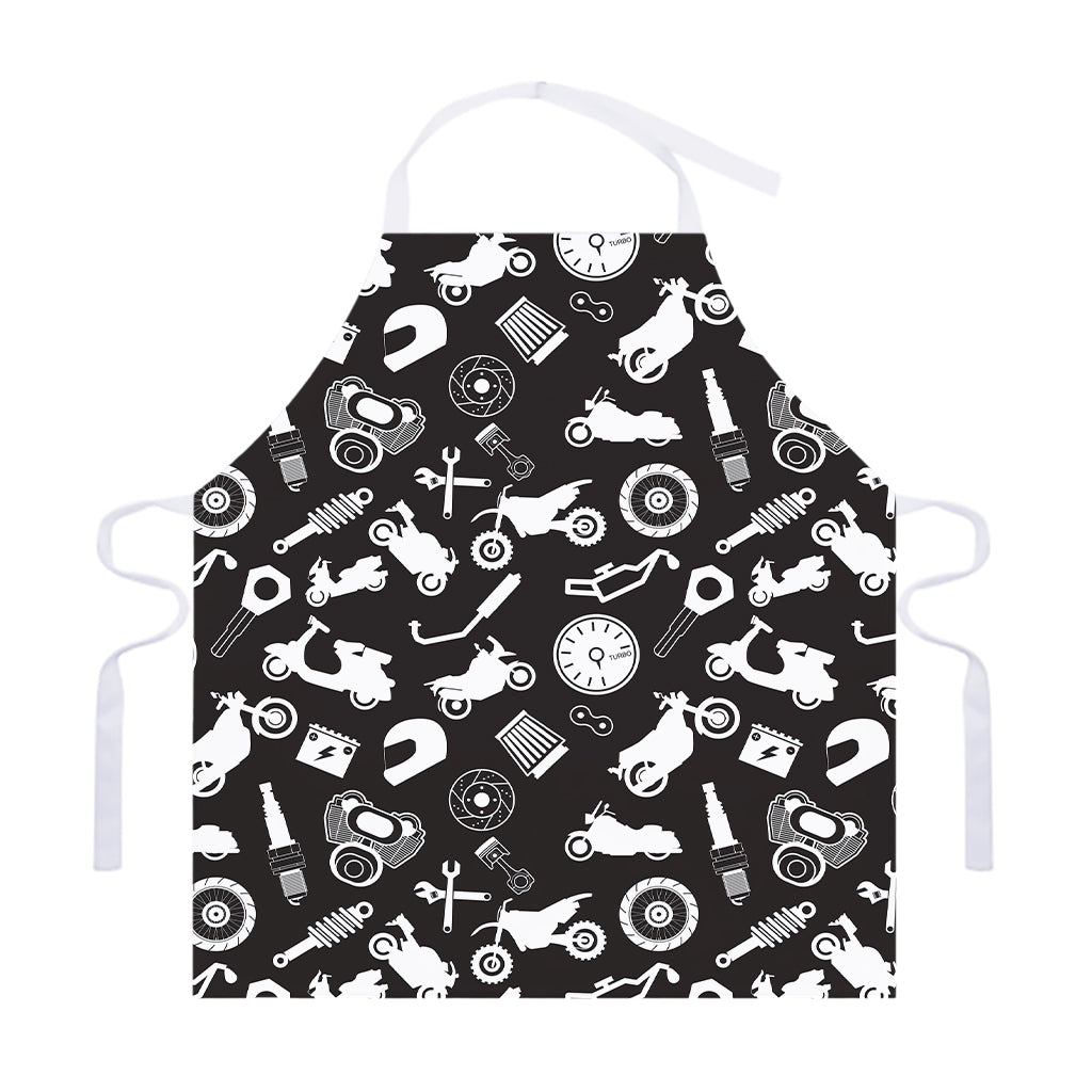 Motorcycle Equipment Pattern Print Adjustable Apron