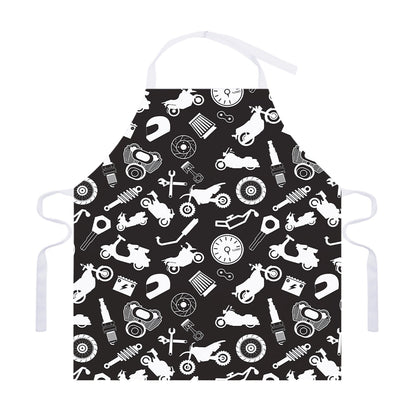 Motorcycle Equipment Pattern Print Adjustable Apron
