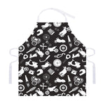 Motorcycle Equipment Pattern Print Adjustable Apron