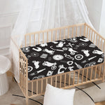 Motorcycle Equipment Pattern Print Baby Crib Sheet