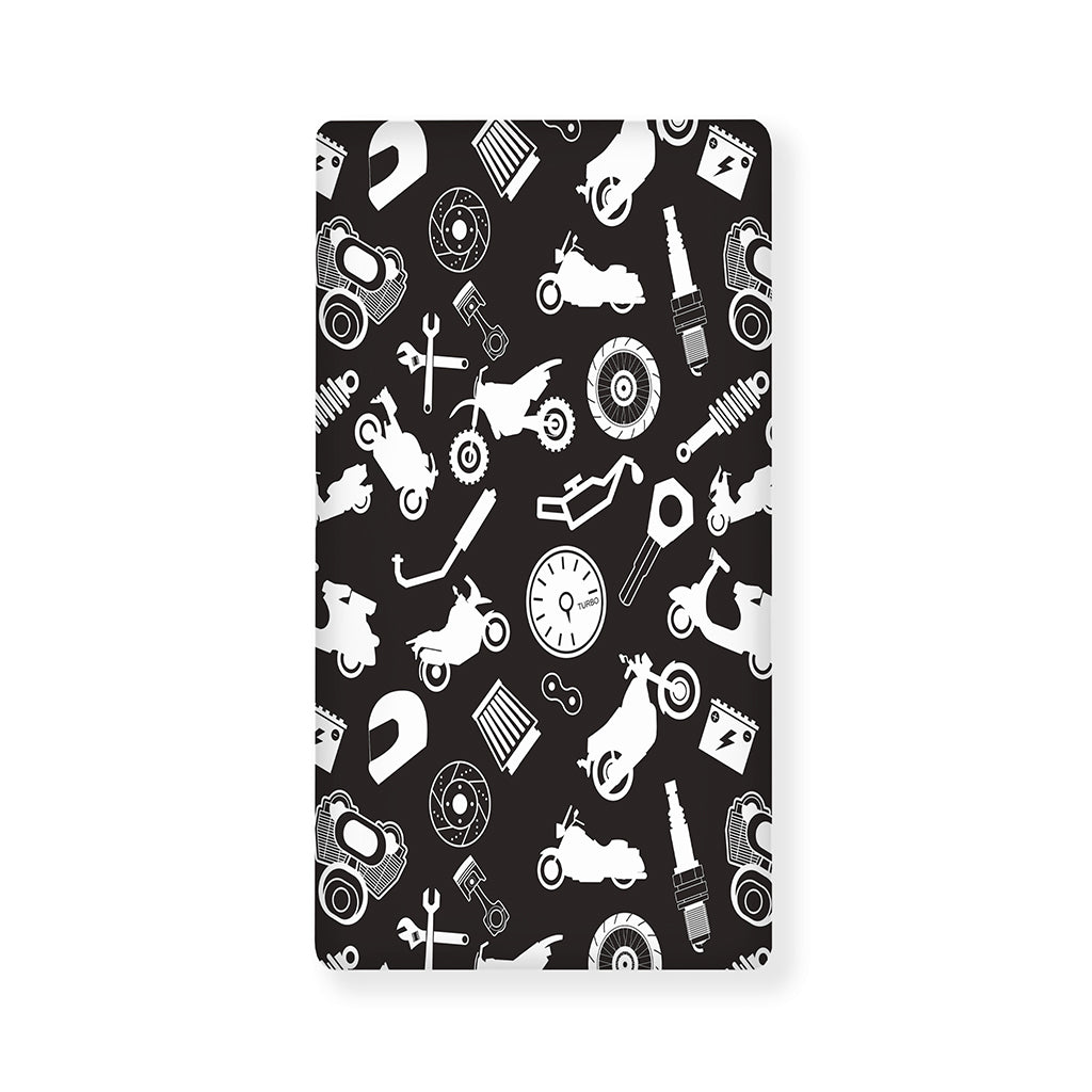 Motorcycle Equipment Pattern Print Baby Crib Sheet