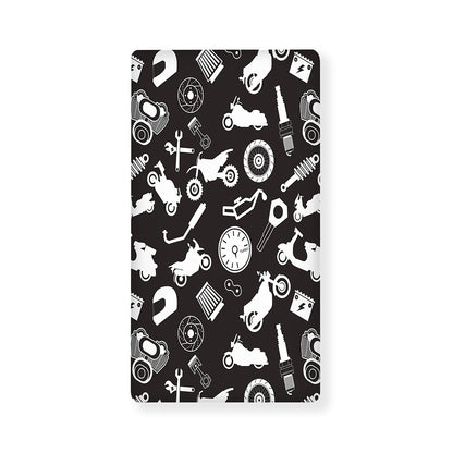 Motorcycle Equipment Pattern Print Baby Crib Sheet