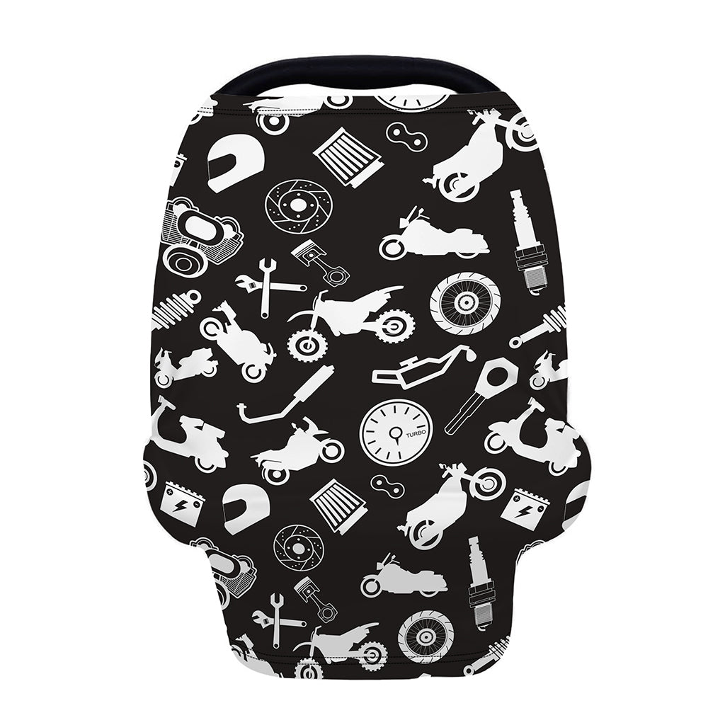 Motorcycle Equipment Pattern Print Baby Seat Cover