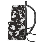 Motorcycle Equipment Pattern Print Backpack
