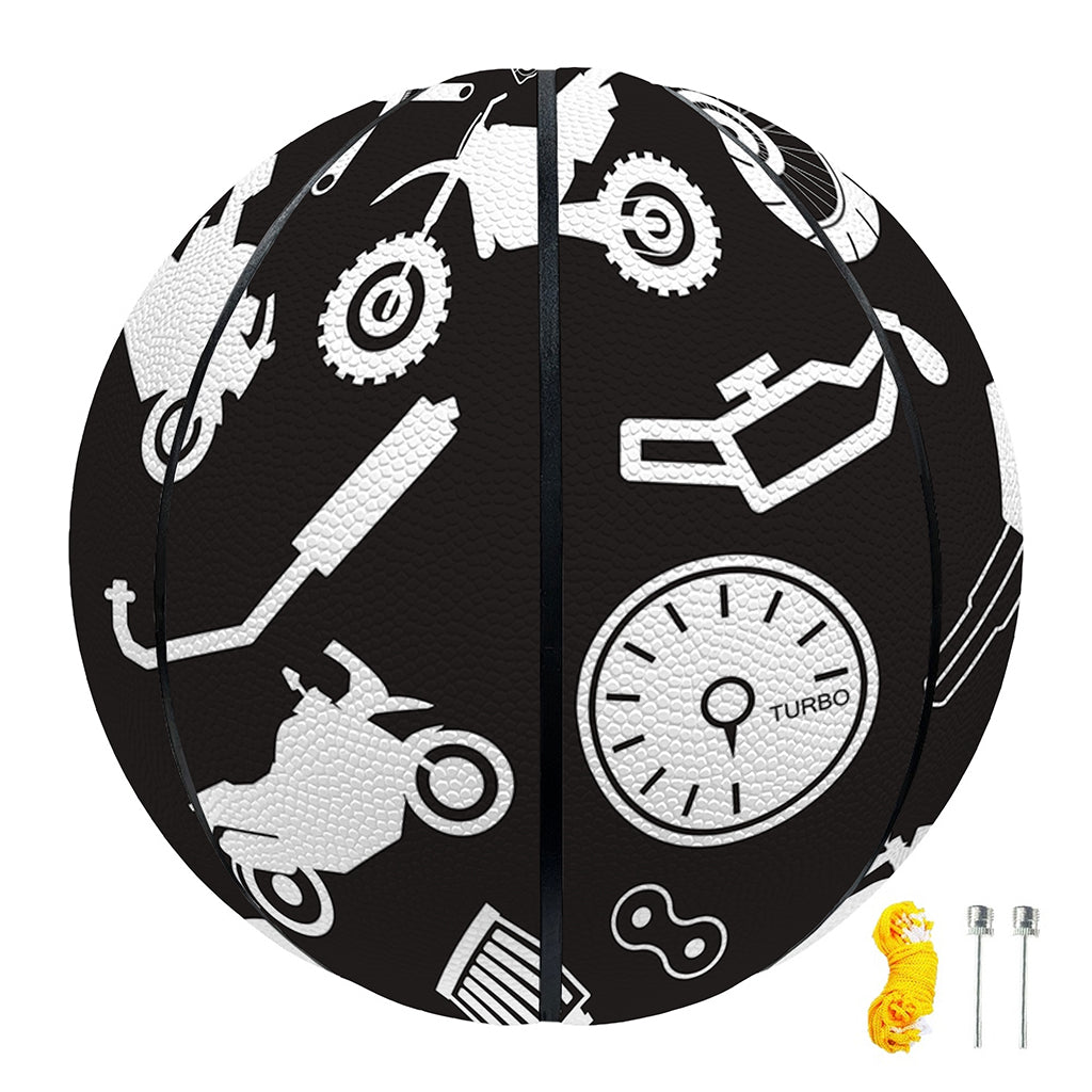 Motorcycle Equipment Pattern Print Basketball