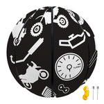 Motorcycle Equipment Pattern Print Basketball