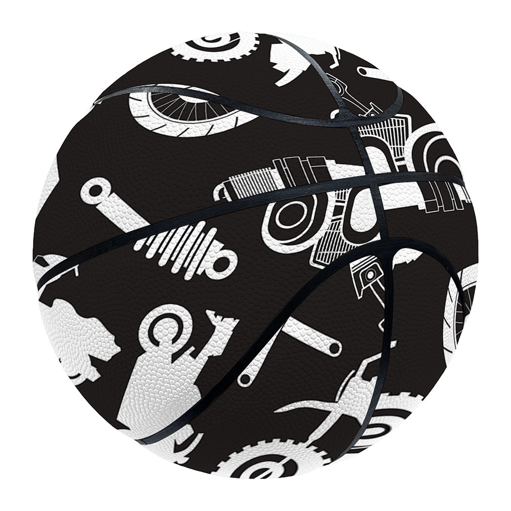 Motorcycle Equipment Pattern Print Basketball