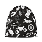 Motorcycle Equipment Pattern Print Beanie