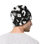 Motorcycle Equipment Pattern Print Beanie