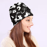 Motorcycle Equipment Pattern Print Beanie