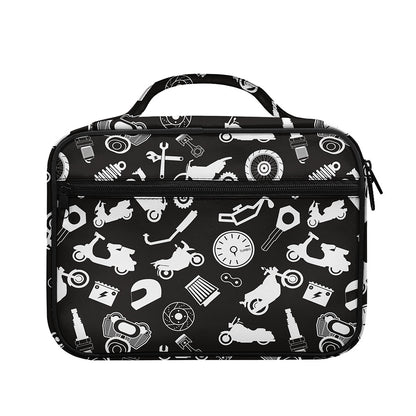Motorcycle Equipment Pattern Print Briefcase Bible Bag