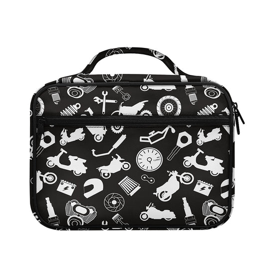 Motorcycle Equipment Pattern Print Briefcase Bible Bag