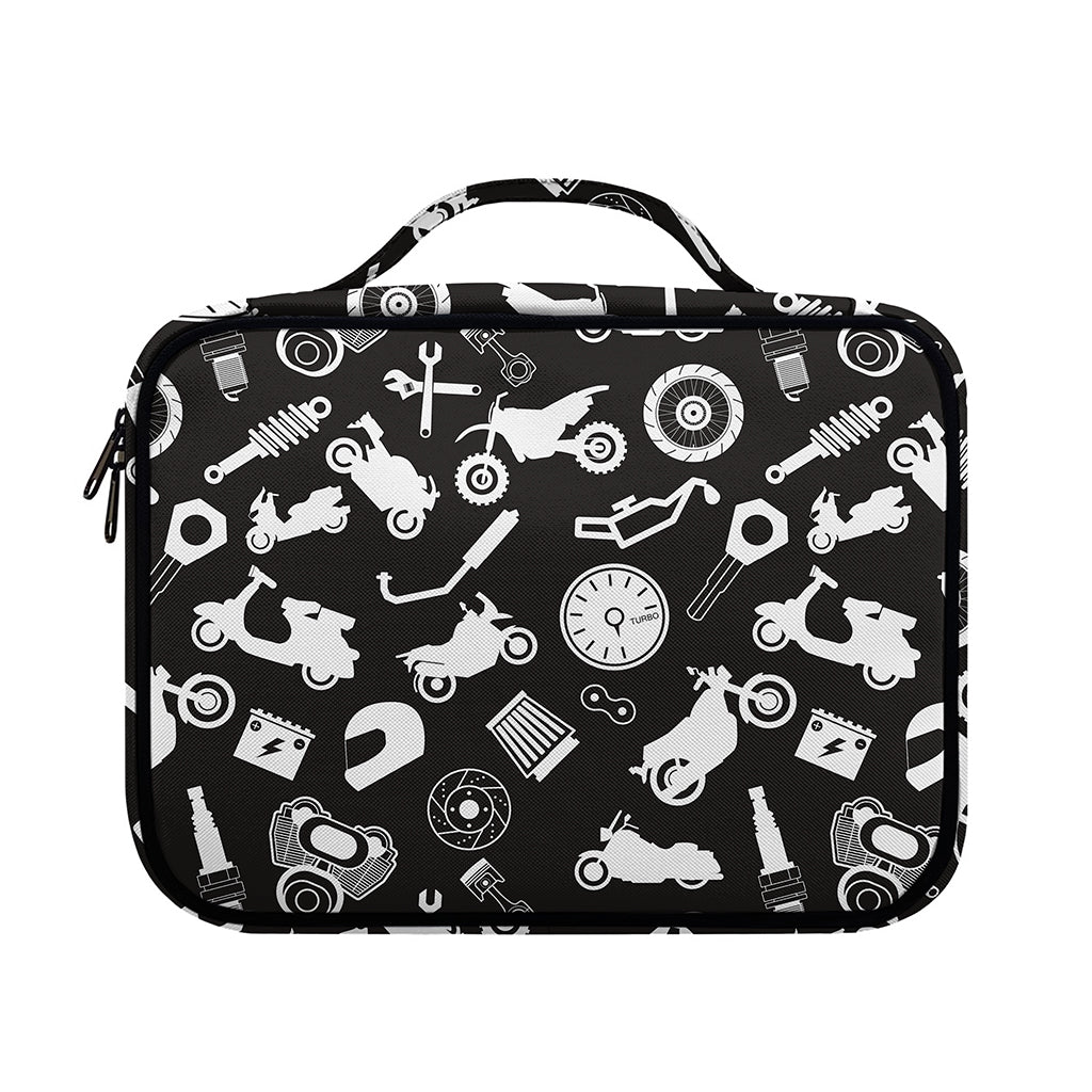 Motorcycle Equipment Pattern Print Briefcase Bible Bag