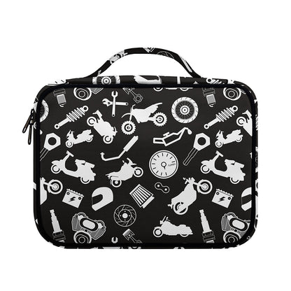 Motorcycle Equipment Pattern Print Briefcase Bible Bag