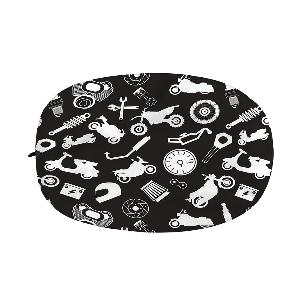 Motorcycle Equipment Pattern Print Car Side Mirror Covers