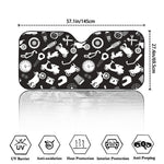 Motorcycle Equipment Pattern Print Car Windshield Sun Shade