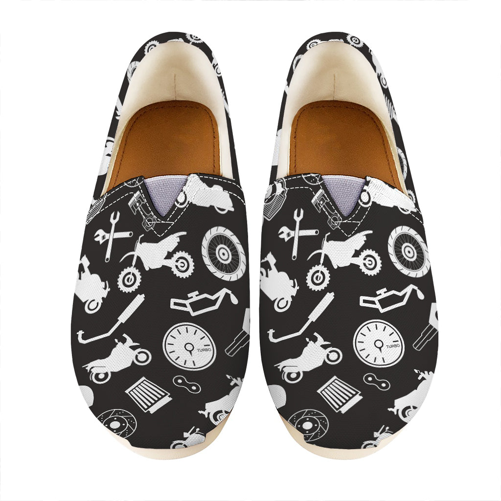 Motorcycle Equipment Pattern Print Casual Shoes