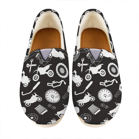 Motorcycle Equipment Pattern Print Casual Shoes