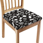 Motorcycle Equipment Pattern Print Chair Cushion Cover