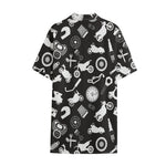 Motorcycle Equipment Pattern Print Cotton Hawaiian Shirt