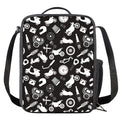 Motorcycle Equipment Pattern Print Crossbody Lunch Bag