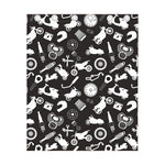 Motorcycle Equipment Pattern Print Curtain