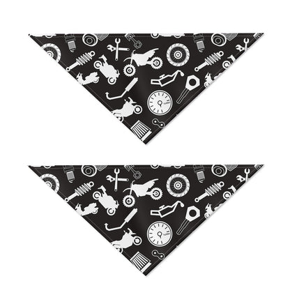 Motorcycle Equipment Pattern Print Dog Bandana