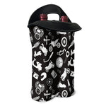 Motorcycle Equipment Pattern Print Double Neoprene Wine Tote