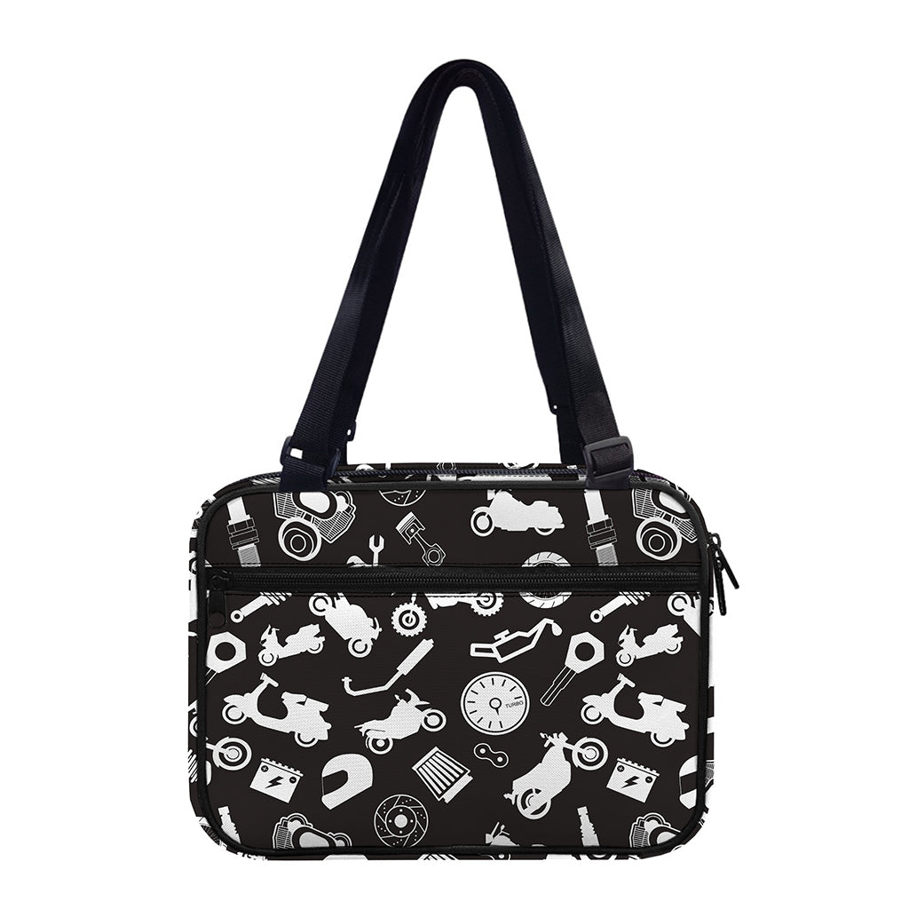 Motorcycle Equipment Pattern Print Double Strap Bible Bag