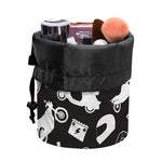 Motorcycle Equipment Pattern Print Drawstring Makeup Bag