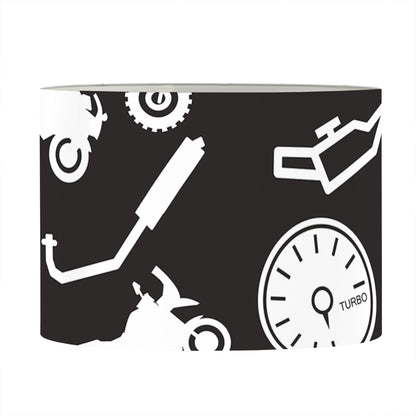 Motorcycle Equipment Pattern Print Drum Lamp Shade