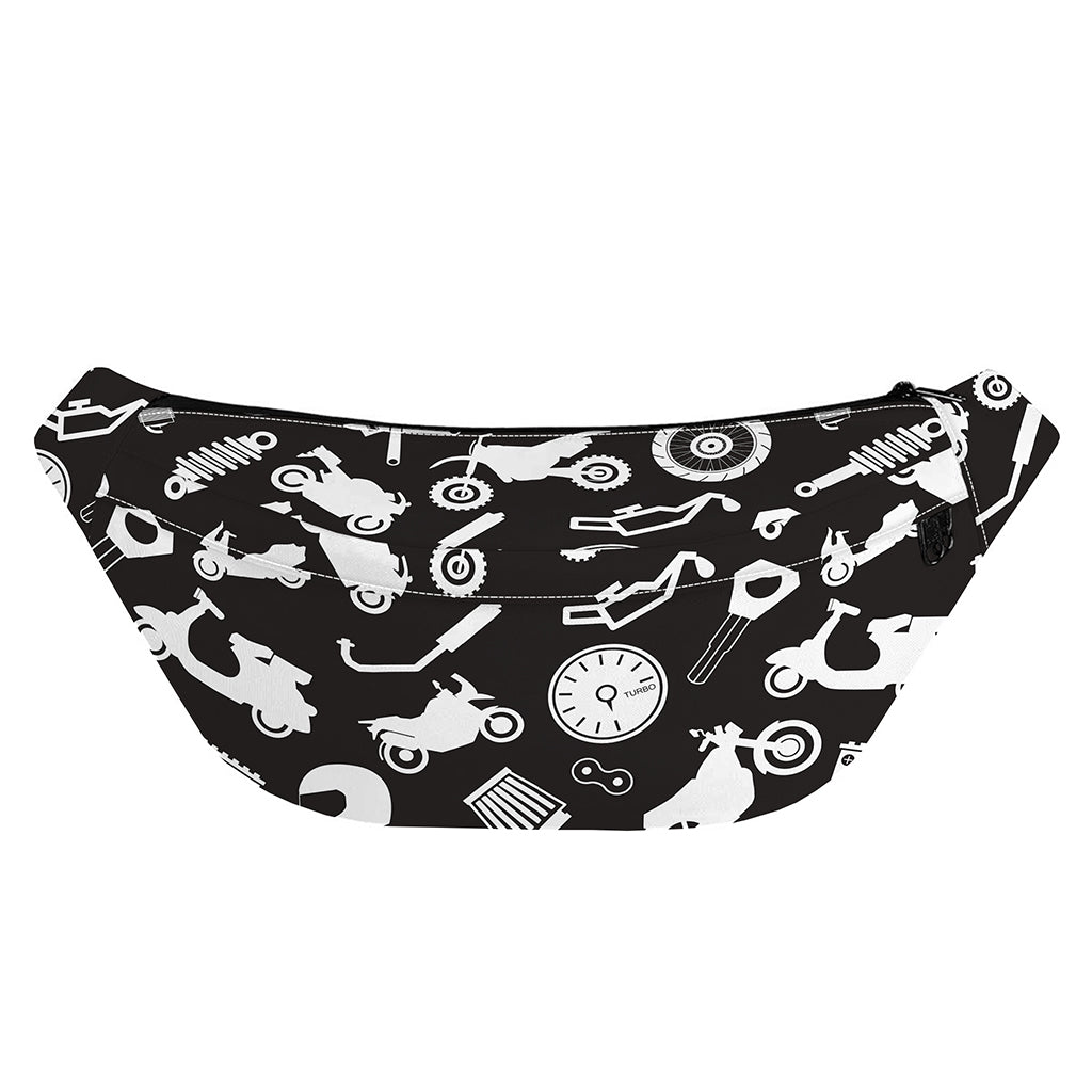 Motorcycle Equipment Pattern Print Fanny Pack