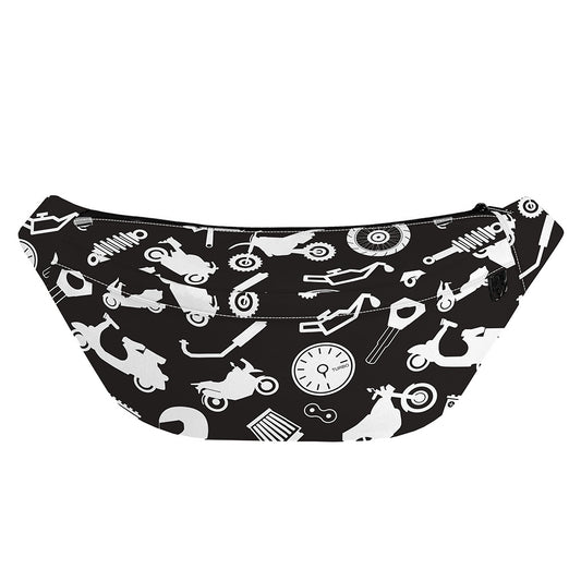 Motorcycle Equipment Pattern Print Fanny Pack