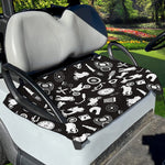 Motorcycle Equipment Pattern Print Golf Cart Seat Cover