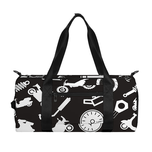 Motorcycle Equipment Pattern Print Gym Bag